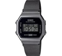 Casio Reloj digital A168WEMB-1BEF/A168WEMB-1B Original Vintage icónico Gris Gunmetal Retro