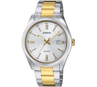 Reloj Casio Hombre MTP-1302PSG-7AVEF - Acero Bicolor Plata y Dorado, Esfera Blan