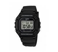 Casio Reloj Cuarzo Unisex 43.20mm con dial Digital LCD y Correa de Plastic/Resin Strap Negro W-218H-1AVEF