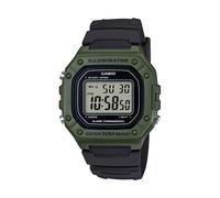 Reloj CASIO ILLUMINATOR W-218H-3AVEF Silicona Negro Verde Chrono Sub 50mt