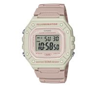 Reloj CASIO ILLUMINATOR W-218HC-4A2VDF Silicona Rosa Blanco Chrono Alarma