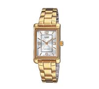 Reloj Casio Mujer Dorado Rectangular LTP-1234PG-7A - Elegancia Clásica