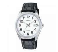 Mens Wristwatch CASIO MTP-1302PL-7BVEF Leather Black White VINTAGE