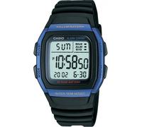 Reloj digital Casio W-96H-2AVDF, con luz, correa de plástico, esfera azul