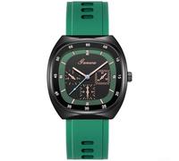 Reloj casual de cuarzo para mujer con cómoda correa de silicona, diseño redondo para uso diario, actividades deportivas y vida estudiantil (D)
