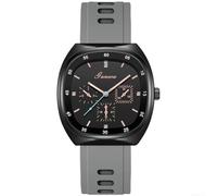 Reloj casual de cuarzo para mujer con cómoda correa de silicona, diseño redondo para uso diario, actividades deportivas y vida estudiantil (A)