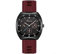 Reloj casual de cuarzo para mujer con cómoda correa de silicona, diseño redondo para uso diario, actividades deportivas y vida estudiantil (C)