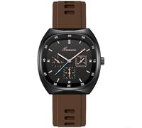 Reloj casual de cuarzo para mujer con cómoda correa de silicona, diseño redondo para uso diario, actividades deportivas y vida estudiantil (E)