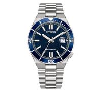 Citizen Reloj Tsuyosa Shore automático, correa acero inoxidable, zafiro, 10 ATM, azul oscuro