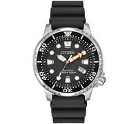 Reloj Citizen PROMASTER Diver Reloj Solar para Hombre con Negro Esfera analógica Pantalla y Correa de Acero Inoxidable Plateado bn0150 - 28E