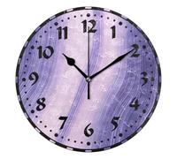 Reloj Cocina Pared,Textura de mármol Morado,Movimiento de Cuarzo Relojes Números Reloj Pared para Sala de Estar Dormitorio 25cm
