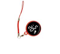 Reloj con colgante de pantalla táctil, portátil, para niños, digital, para mochila o cinturón, llavero, rosso