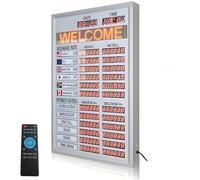 Reloj Con Pantalla De Tipo De Cambio LED, Tablero Digital De Tipo De Moneda De 6 Países, Con Control Remoto, Actualización De Temporizador Y Memoria De Apagado, Para Bancos, Instituciones Financieras