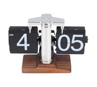 Reloj con Tapa Automático Reloj de Escritorio con Tapa Digital Mecánico Retro Reloj Abatible con Engranaje Interno para Decoración de la Oficina en el Hogar Diseño Vintage Reloj