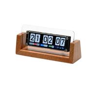 Reloj con Temática Musical Que Pasa las Páginas, con Detección de Temperatura y Humedad, Adorno de Escritorio Inteligente WIFI