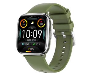 Reloj conectado con monitor de salud y llamadas Bluetooth. Batería de 7 días. Verde oscuro.