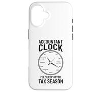 Reloj Contable Dormiré Después de la Temporada de Impuestos Día de Impuestos CPA Carcasa para iPhone 16