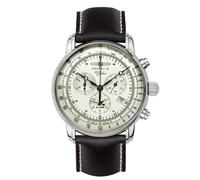 Reloj Cronógrafo De Dial Plateado Zeppelin 8680-3 100 Años