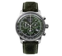 POINT tec Zeppelin Reloj cronógrafo 8680-4 de esmalte verde 100 Años para hombre