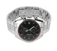 Reloj Cronógrafo de Hombres, Hombres de Acero Inoxidable Impermeable Que Miran Deportes (Green)