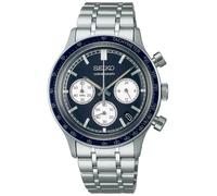 reloj cronográfo hombre cuarzo Seiko Blue Panda SSB477P1 Taquímetro 38.7mm 50m WR correa de acero