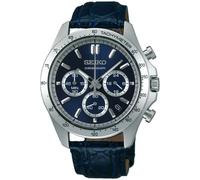 reloj cronógrafo hombre Seiko Spirit SBTR019 JDM 39.8mm 100m WR correa de cuero