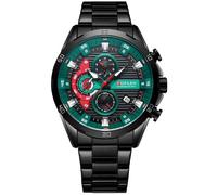 Reloj cronógrafo para hombre, militar, multifunción, resistente al agua, de cuarzo y acero inoxidable, Cronógrafo