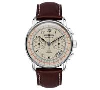 Zeppelin Reloj cronógrafo LZ-126 Los Ángeles 7614-5 Analógico cuarzo correa cuero marrón