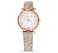 Reloj Crystalline wonder, Fabricado en Suiza, Correa de piel, Beige, Acabado tono oro rosa OS