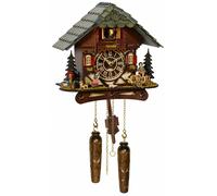 Reloj cucú de cuarzo Casa de la selva negra con música e iluminacion