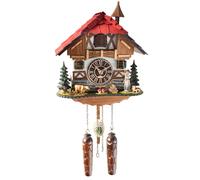 Reloj cucú de cuarzo Casa de la selva negra con música y campanero