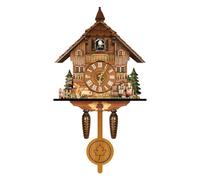 Reloj Cucú Reloj de Pared para Sala de Estar Despertador de Cuco de Bosque de Estilo Retro Reloj de Pared Decoraciones Infantiles Alarma de Casa