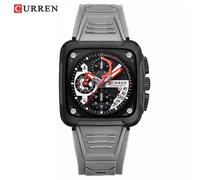 Reloj Curren de estilo militar para hombre: correa de silicona suave y visión nocturna.