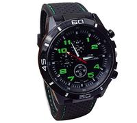 Reloj de 2015 para Hombre, Relojes Militares, Reloj de Pulsera Deportivo, Horas de Moda de Silicona Leopard Galaxy Cute Banda (A-GN, One Size)