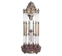 Reloj de abuelo con péndulo de cristal y timbre cada hora para decoración de sala de estar