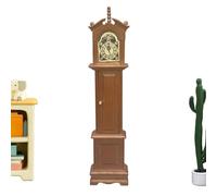 Reloj De Abuelo Miniatura - Pequeña Decoración Vintage para Escritorio A Escala 1/12 | de Dormitorio para Casa de Muñecas,para Niños y Adultos Salón Dormitorio Cocina Oficina en Casa