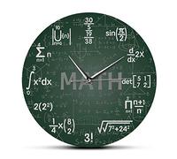 Reloj de acrílico Pizarra Verde fórmulas matemáticas Reloj de Pared Colgante Reloj de Pared Volver a la Escuela Ciencia matemáticas Arte decoración de Pared matemáticas 30cm