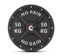 Reloj de AcríLico Silencio Fuerte 50 Kg ImpresióN Creativa Reloj de Pared Redondo Gimnasio de Pesas Fitness Culturismo