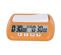 Reloj de ajedrez digital con cuerpo de plástico ligero, alerta de sonido para entrenamiento de ajedrez chino (amarillo)