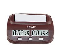 Reloj de ajedrez Digital Count UP / Down Reloj de ajedrez Bono de retraso, portátil (Brown)