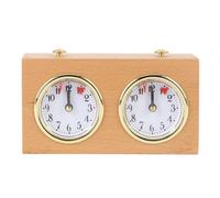 Reloj de ajedrez Maderas Pino, Temporizador de ajedrez portátil Digital Alta precisión Temperatura analógica Alta precisión Conjunto de competición Maderas Retro para Juegos Mesa