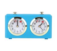 Reloj de ajedrez mecánico Reloj de ajedrez analógico Vintage con esferas Grandes Mecanismo de Cuerda para competiciones Weiqi (Azul Claro)