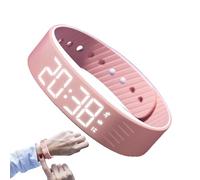 Reloj de alarma genérico, reloj vibratorio, reloj digital portátil, antisnooze, ajustable, pulsera inteligente para niños y mujeres, hombre, ideal para dormitorio, deportes, trabajo, viajes, y uso al