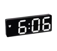 Reloj de alarma, reloj digital, pantalla grande, pantalla LED, reloj de espejo moderno, relojes para | 2 alarmas grandes para oficinas en casa, sala de estar, apartamento