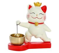 Reloj de apertura de puerta de la tienda, timbre decorativo - Timbre autoadhesivo, diseño de gato de la suerte, adorable, decoración de timbre, pegamento único que atrae riqueza a la puerta