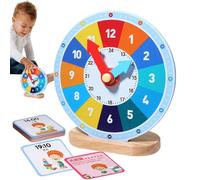 Reloj De Aprendizaje De Madera,Resloj De Aprendizaje Para Niños | Kit De Relosj Didáctico | Rseloj De Práctica De Tiempo De Enseñanza, Mini Reloj Big Time, Relojes De Práctica Para Niños Que Aprenden