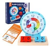 Reloj de aprendizaje para niños - para enseñar a los estudiantes a tiempo | Reloj de enseñanza y demonio, desarrollo educativo de juguetes | Habilidad temprana y tiempo de matemáticas