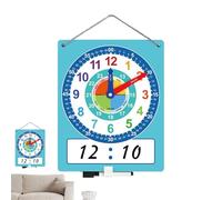 Reloj De Aprendizaje Para Niños | Reloj Educativo De Borrado En Seco Para Niños, Herramienta De Práctica De Tiempo De Doble Cara Con Área De Escritura De Borrado En Seco, Recurso Educativo De Estilo L