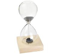 Reloj de Arena con Arena magnética, Altura Aprox. 16 cm, Tiempo de Funcionamiento 1 Minuto, Base de Madera con imán.