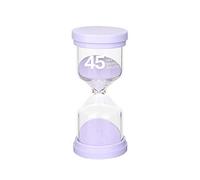 Reloj de arena con temporizador de 45 minutos, reloj de arena morado para niños y niños, asistente de gestión del tiempo para cocina, aula, juegos, oficina, decoración del hogar durante mucho tiempo